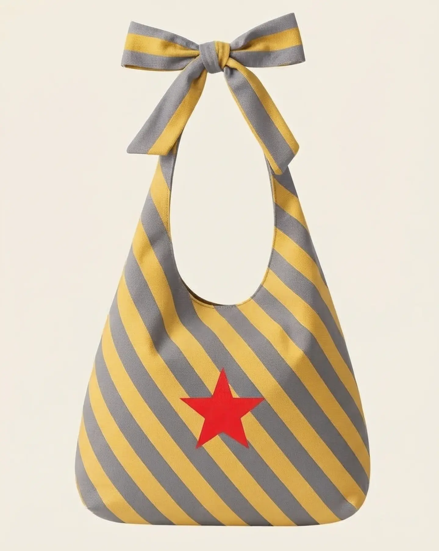 Lola bag | Riscas | Diagonal | Cinza e amarelo 1