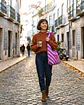 Lola bag | Riscas | Diagonal | Lilás - Thumbnail 1