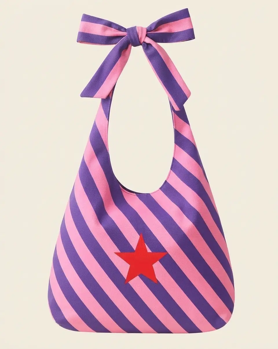 Lola bag | Riscas | Diagonal | Lilás 2