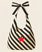 Lola bag | Riscas | Diagonal | Preto - Thumbnail 1