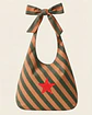 Lola bag | Riscas | Diagonal | Verde e castanho - Thumbnail 2