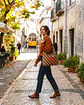 Lola bag | Riscas | Diagonal | Verde e castanho - Thumbnail 1