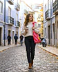 Lola bag | Riscas | Diagonal | Vermelho e rosa - Thumbnail 1