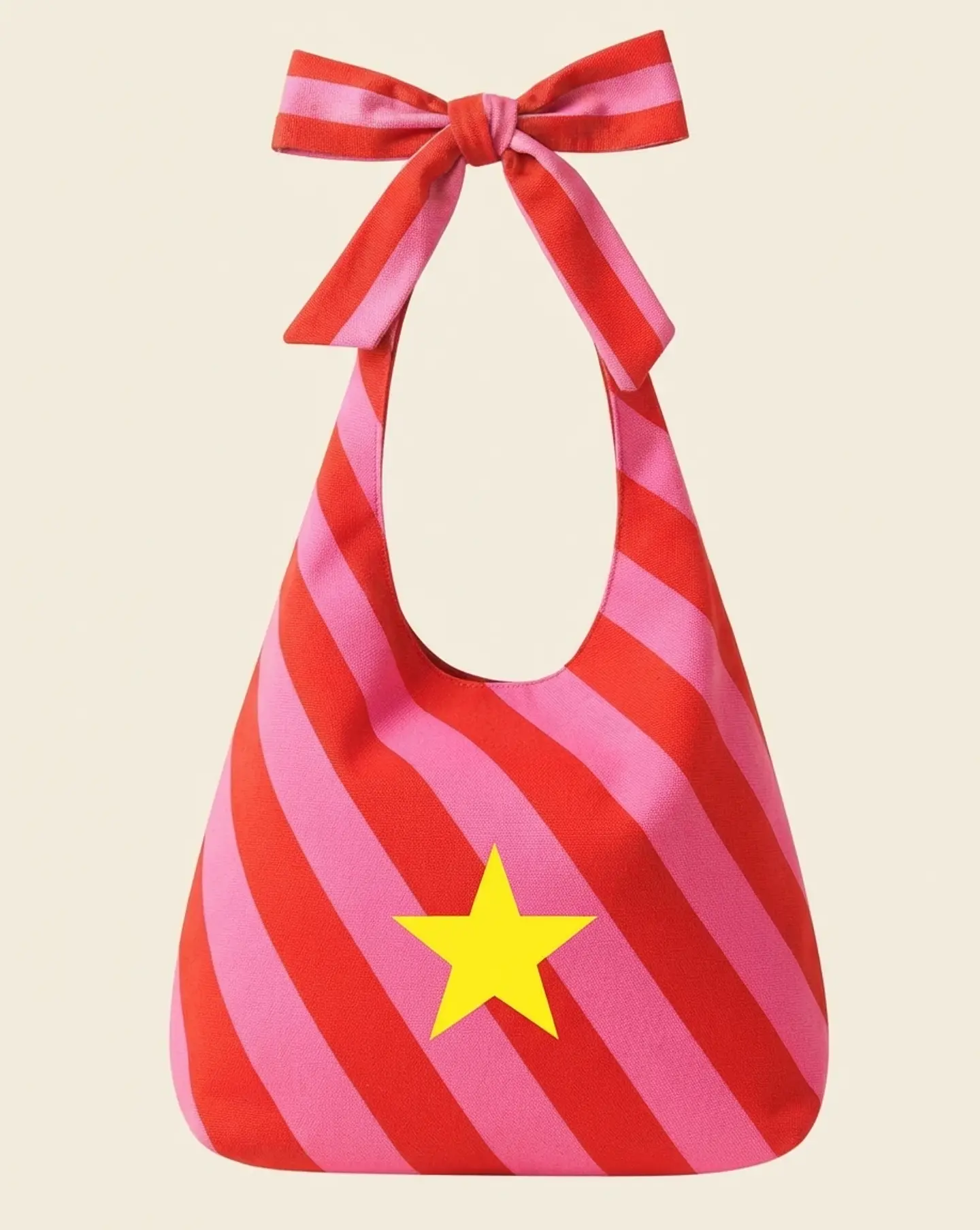 Lola bag | Riscas | Diagonal | Vermelho e rosa 2