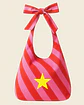 Lola bag | Riscas | Diagonal | Vermelho e rosa - Thumbnail 2