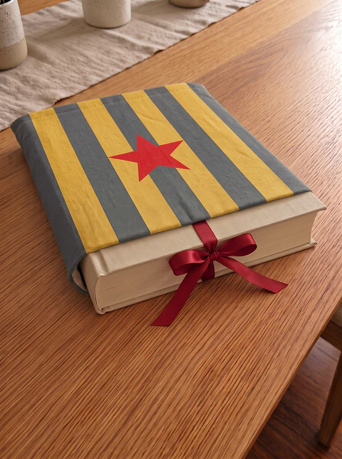 Bolsa livros e e-book | Riscas | Horizontais | Cinza e amarelo