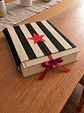 Bolsa livros e e-book | Riscas | Horizontais | Preto e branco - Thumbnail 2