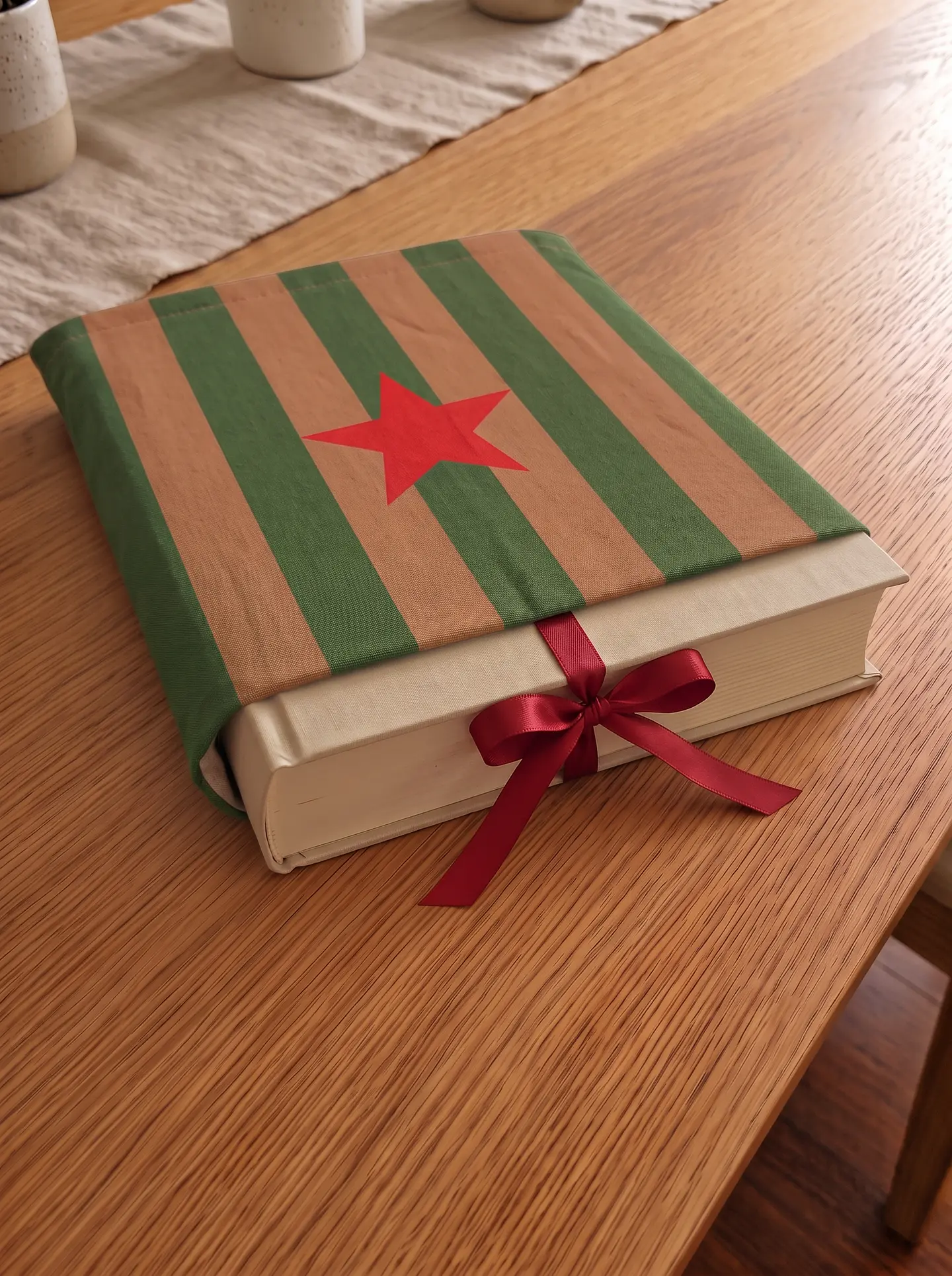 Bolsa livros e e-book | Riscas | Horizontais | Verde e castanho 1