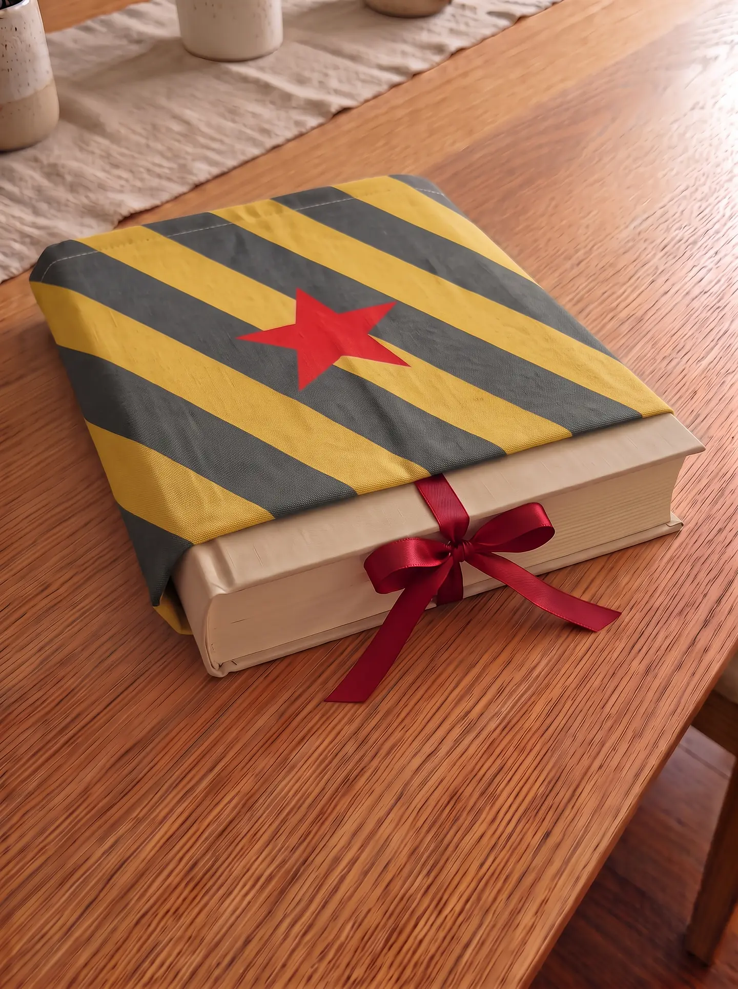 Bolsa livros e e-book | Riscas | Diagonais | Cinza e amarelo 1
