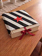 Bolsa livros e e-book | Riscas | Diagonais | Preto e branco - Thumbnail 2