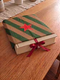 Bolsa livros e e-book | Riscas | Diagonais |  Verde e castanho - Thumbnail 1