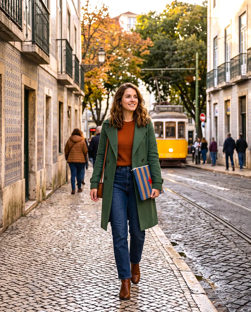 Bolsa portátil | Riscas | Horizontais | Azul castanho 2