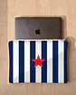 Bolsa portátil | Riscas | Horizontais | Azul escuro - thumbnail 2