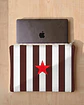 Bolsa portátil | Riscas | Horizontais | Chocolate - Thumbnail 1