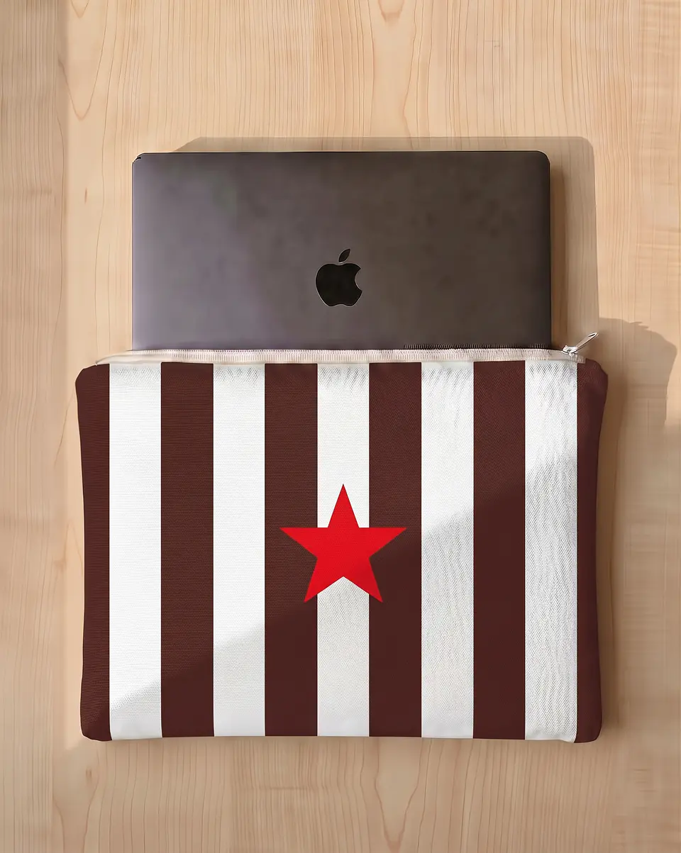 Bolsa portátil | Riscas | Horizontais | Chocolate 1