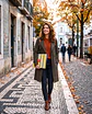 Bolsa portátil | Riscas | Horizontais | Cinza e amarelo - Thumbnail 1