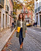 Bolsa portátil | Riscas | Horizontais | Laranja amarelo - Thumbnail 2