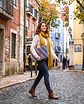 Bolsa portátil | Riscas | Horizontais | Azul castanho - thumbnail 1