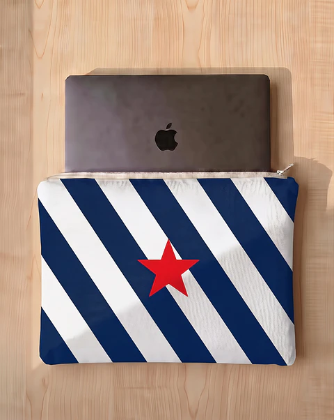 Bolsa portátil | Riscas | Horizontais | Azul escuro