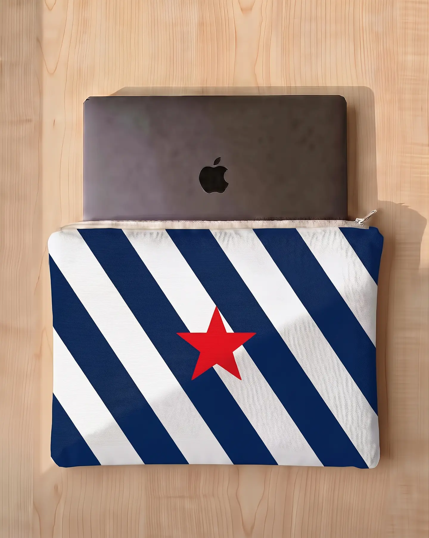 Bolsa portátil | Riscas | Horizontais | Azul escuro 1