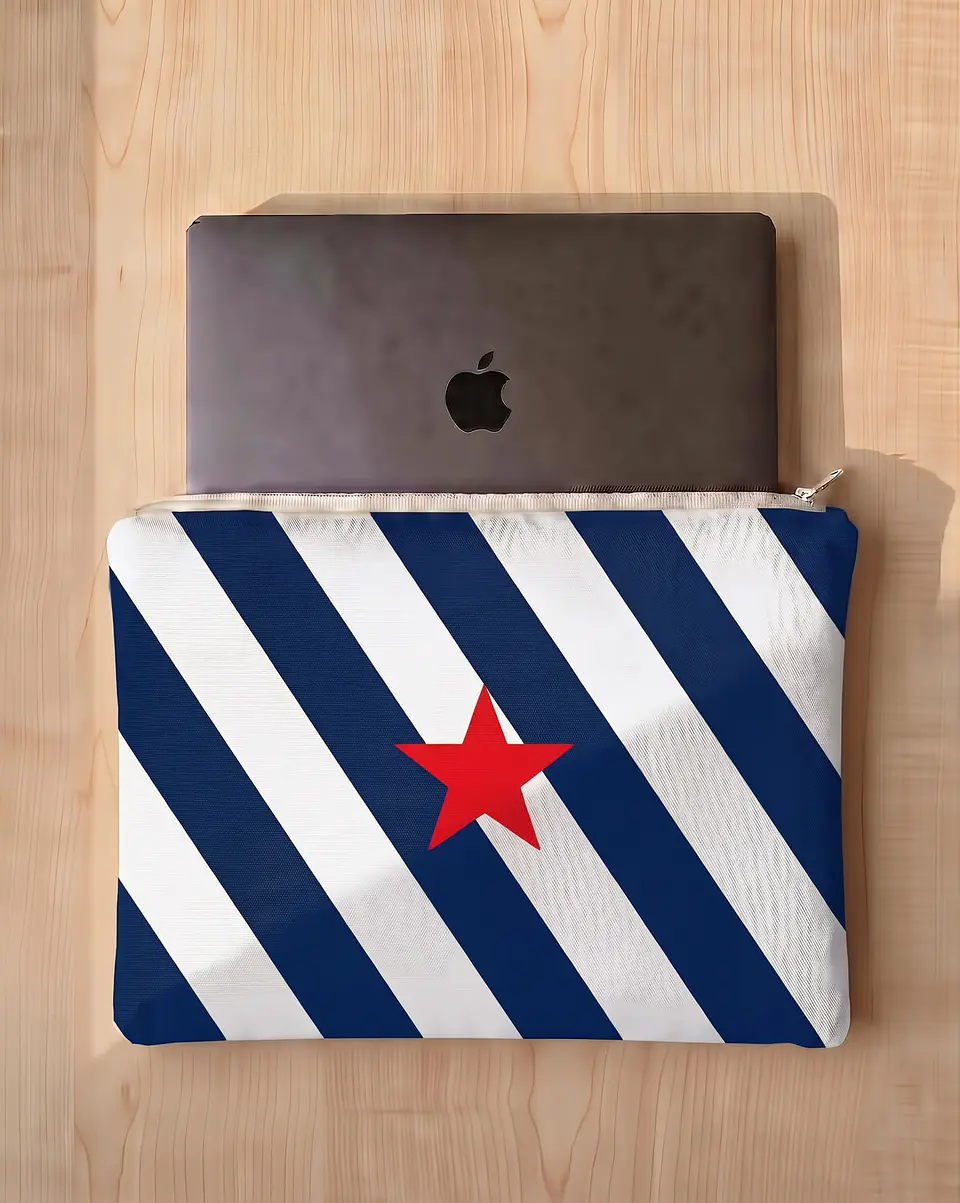 Bolsa portátil | Riscas | Horizontais | Azul escuro 1