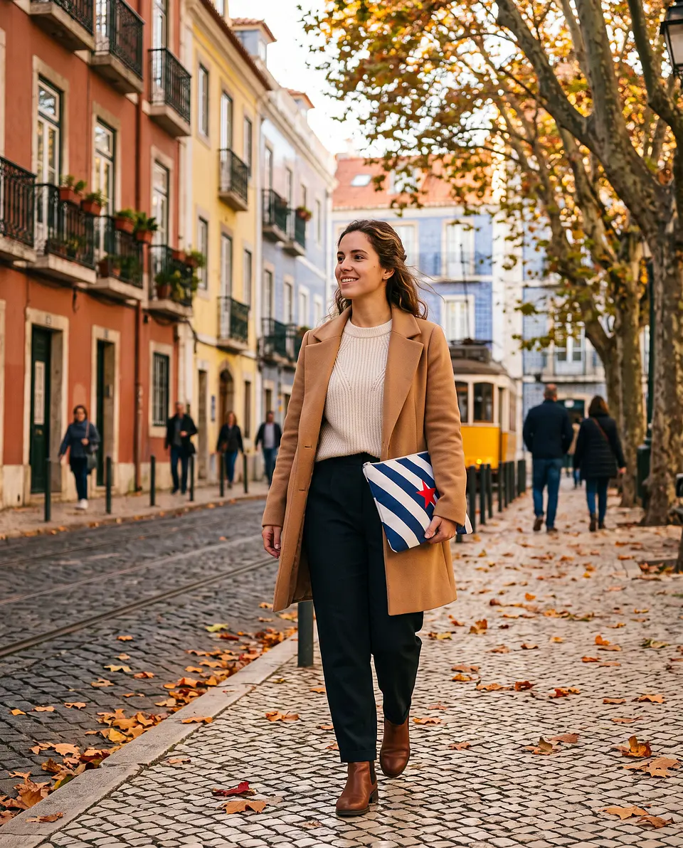 Bolsa portátil | Riscas | Horizontais | Azul escuro 2
