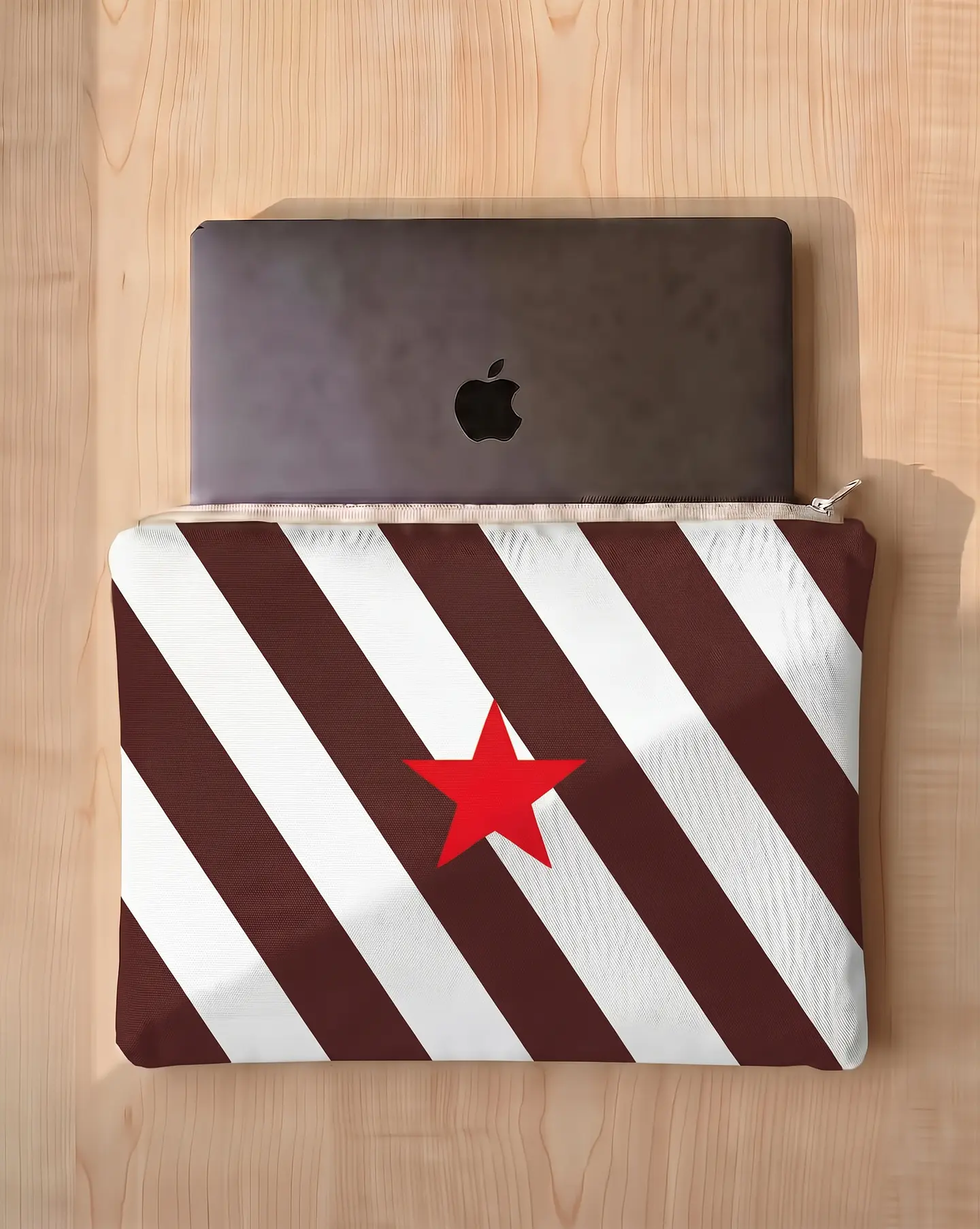 Bolsa portátil | Riscas | Horizontais | Chocolate 2
