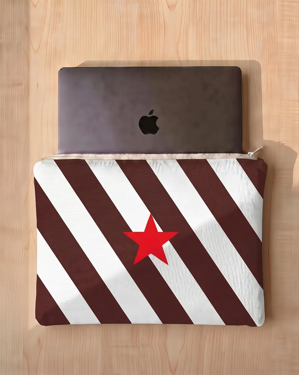 Bolsa portátil | Riscas | Horizontais | Chocolate 2