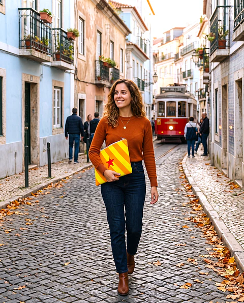 Bolsa portátil | Riscas | Horizontais | Laranja amarelo