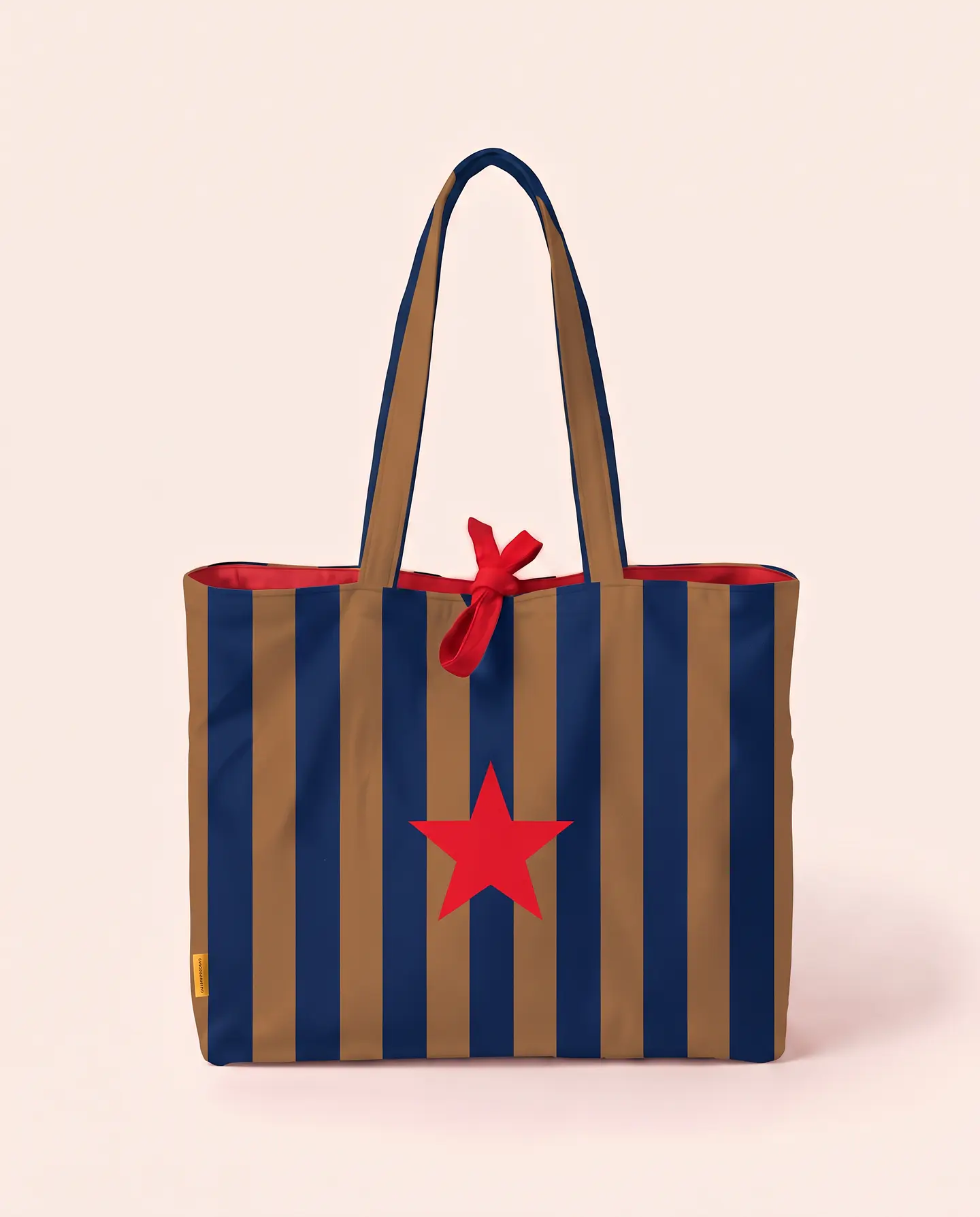 Sasha shopper | Riscas | Horizontais | Azul castanho 2