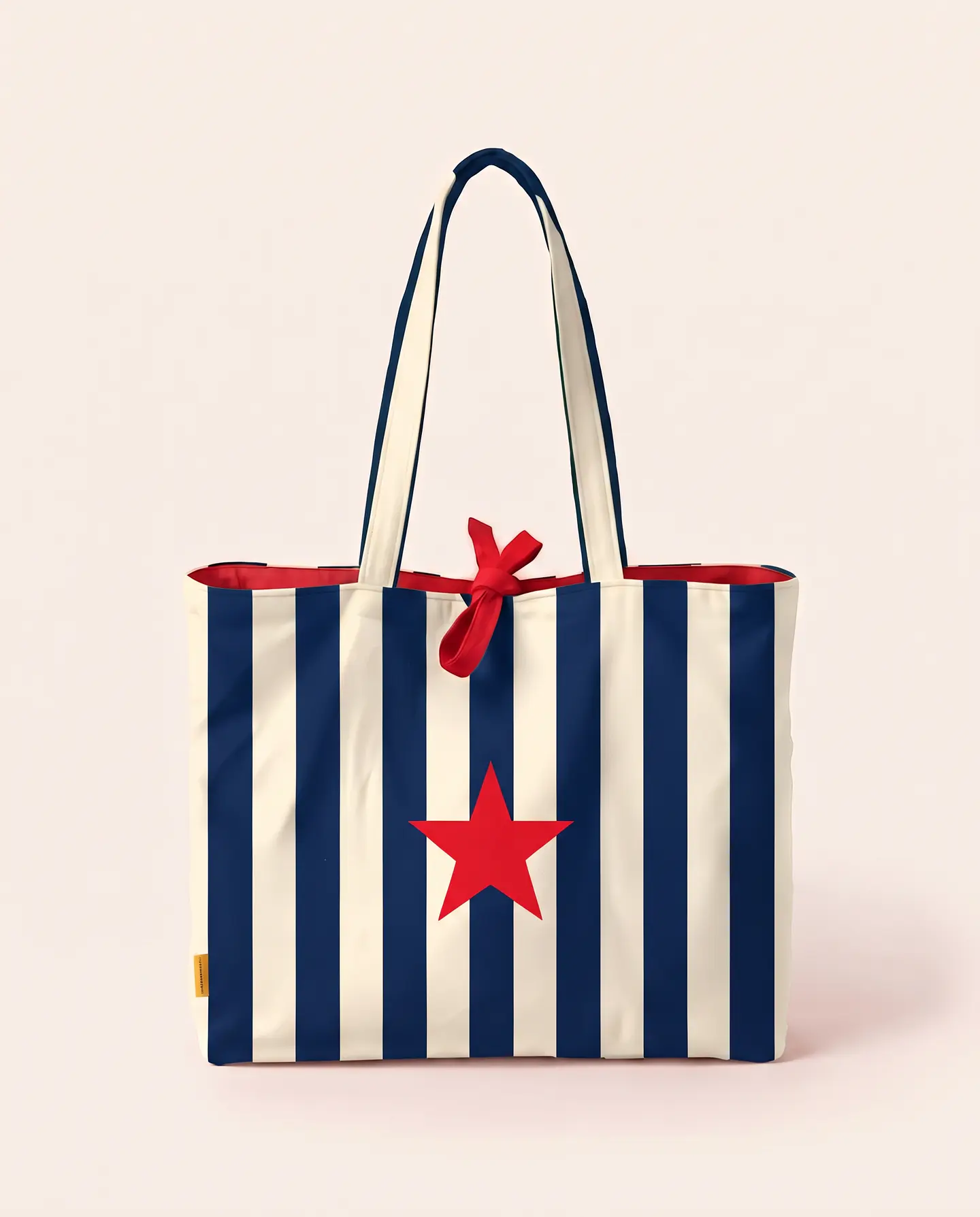 Sasha shopper | Riscas | Horizontais | Azul escuro 1