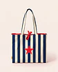 Sasha shopper | Riscas | Horizontais | Azul escuro - Thumbnail 1