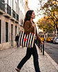 Sasha shopper | Riscas | Horizontais | Azul escuro - Thumbnail 2