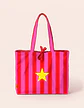 Sasha shopper | Riscas | Horizontais | Vermelho e rosa - thumbnail 1