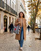 Sasha shopper | Riscas | Horizontais | Preto e branco - Thumbnail 2