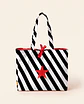 Sasha shopper | Riscas | Horizontais | Preto e branco - Thumbnail 1
