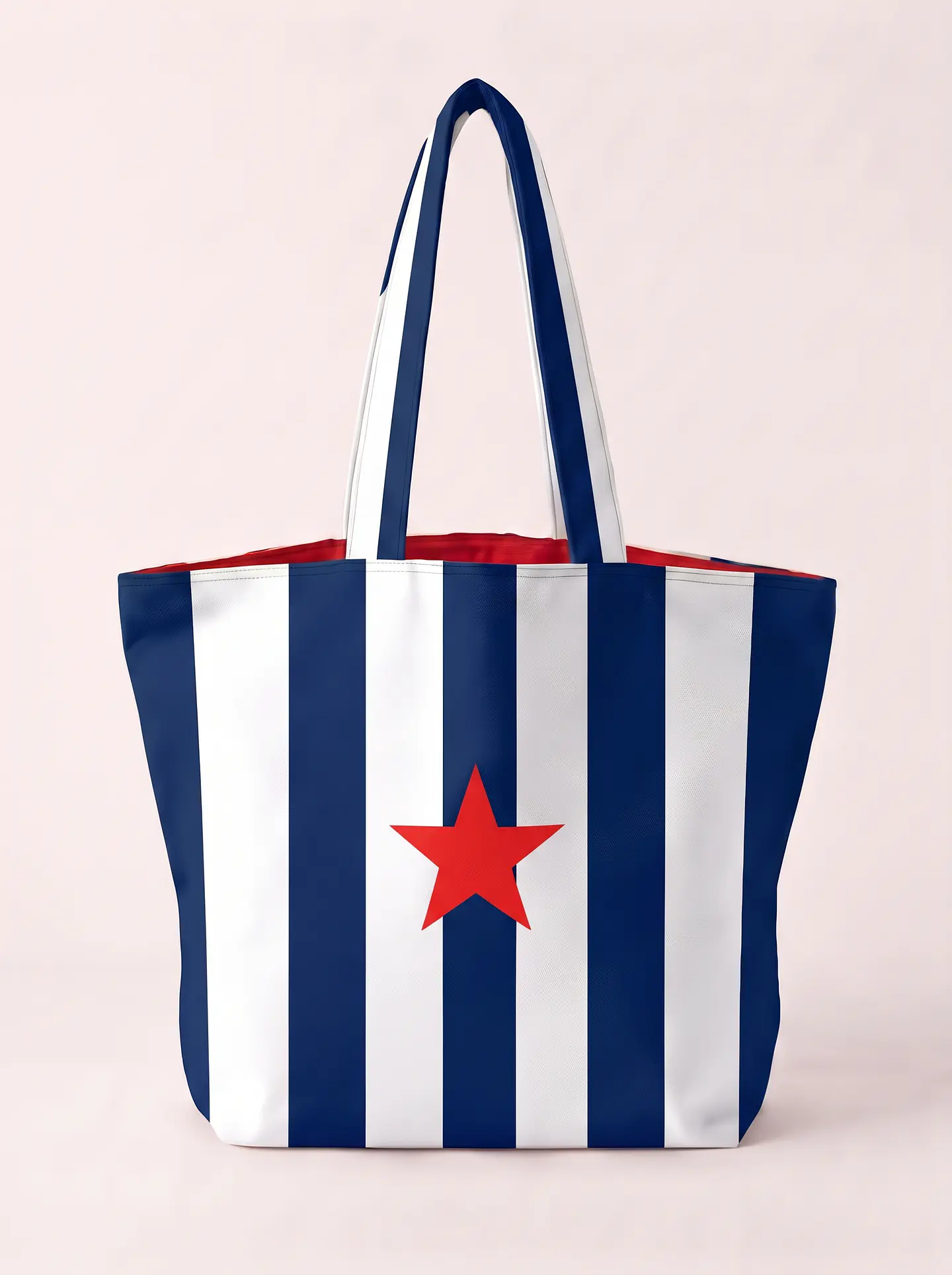 Cleo shopper | Riscas | Hrozontais | Azul escuro 2