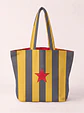 Cleo shopper | Riscas | Hrozontais | Cinza e amarelo - thumbnail 1