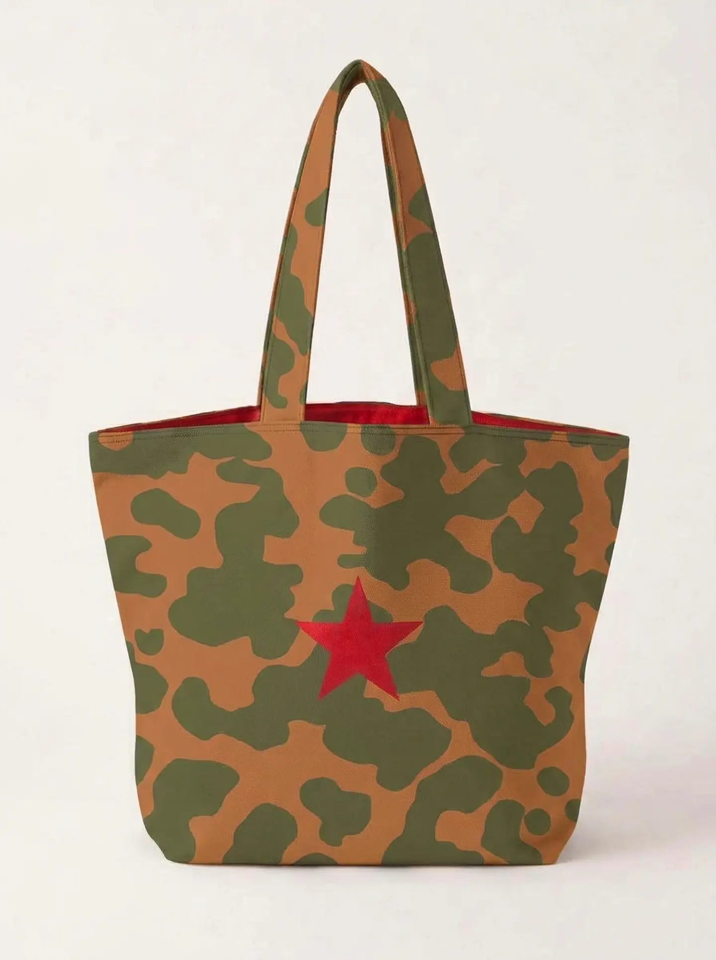 Cleo shopper | Animal print | Moo | Verde e castanho 2