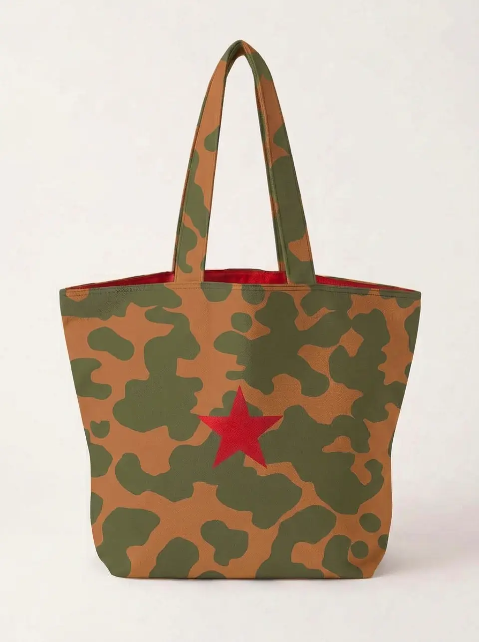 Cleo shopper | Animal print | Moo | Verde e castanho 2