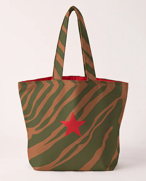 Cleo shopper | Animal print | Savana | Verde e castanho