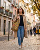 Cleo shopper | Animal print | Zazu | Cinza e amarelo - thumbnail 2