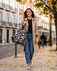 Cleo shopper | Animal print | Zazu | Preto e branco - thumbnail 1
