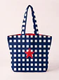 Cleo shopper | Quadrados | Azul escuro - Thumbnail 2