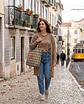 Cleo shopper | Quadrados | Cinza e amarelo - Thumbnail 2