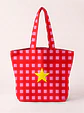 Cleo shopper | Quadrados | Vermelho e rosa - Thumbnail 2