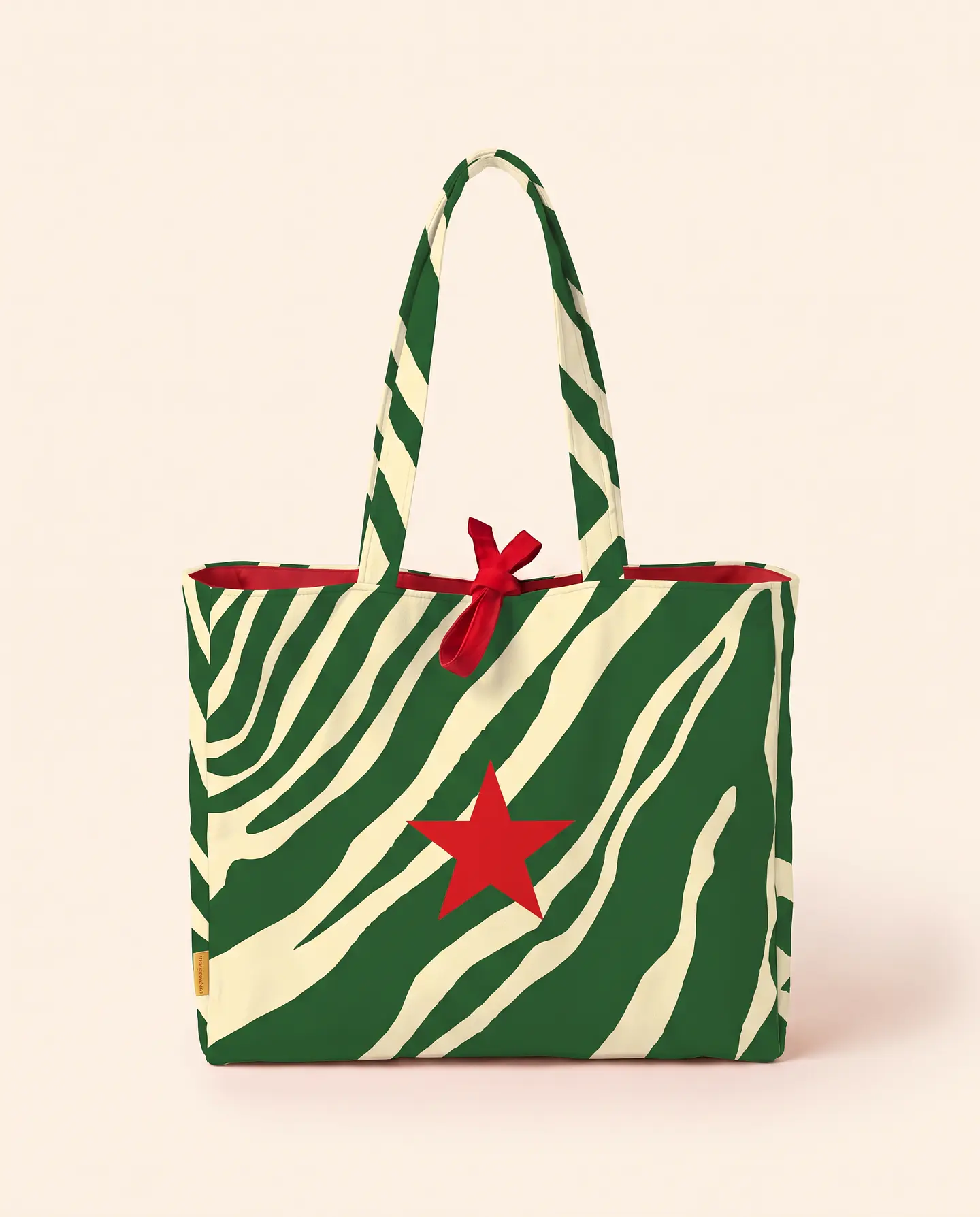 Sasha shopper | Animal print | Savana | Verde e creme 1