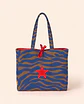 Sasha shopper | Animal print | Zazu | Azul e castanho - thumbnail 1