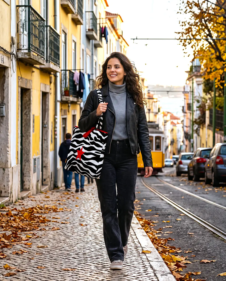 Sasha shopper | Animal print | Zazu | Preto e branco 2