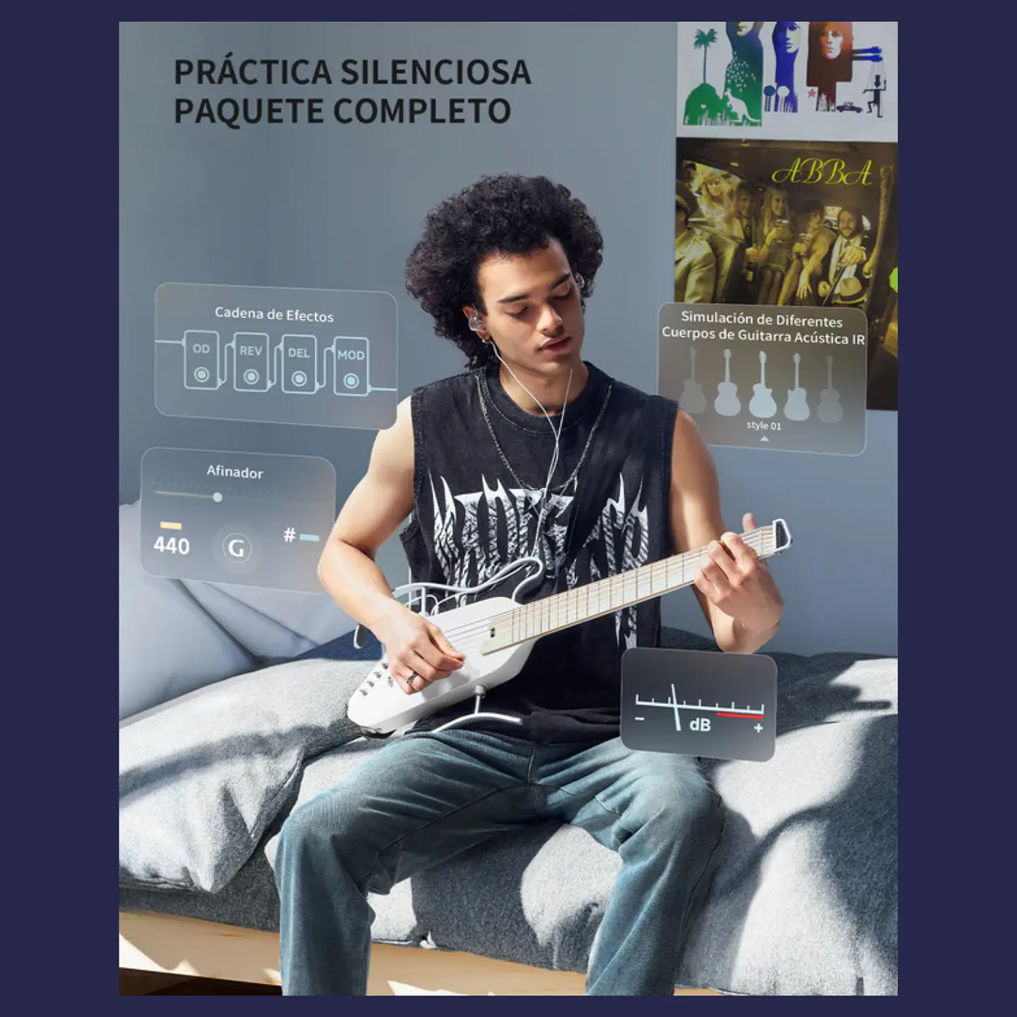 Guitarra Eléctrica Donner HUSH™ I Pro 8